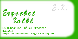 erzsebet kolbl business card